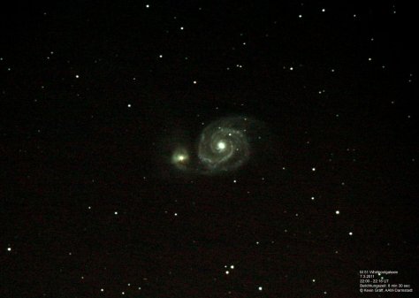 Referenzbild von M51 Whirlpoolgalaxie