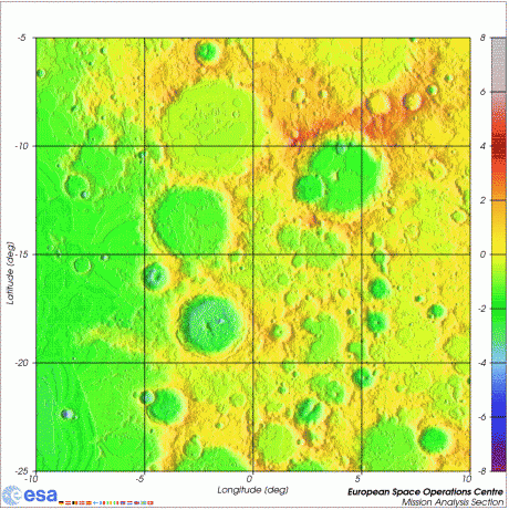 LOLA topography map of craters Ptolemaeus, Alphonsus and Arzachel, source: Michael Khan/ESA