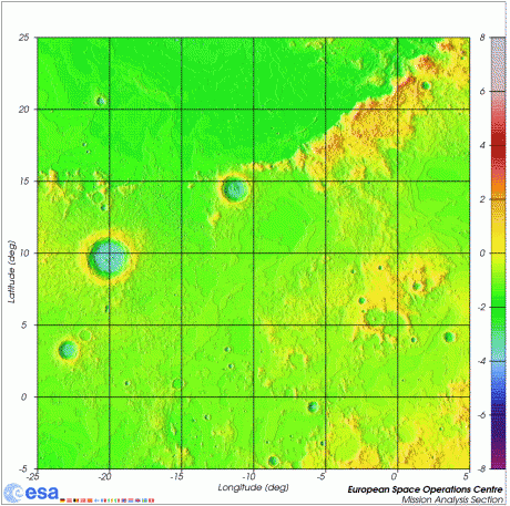 LOLA topography map of craters Copernicus and Eratosthenes with Appenines, source: MIchael Khan/ESA